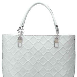 NEW Lola Handbag Embossed 2 Handle Tote - Bleu